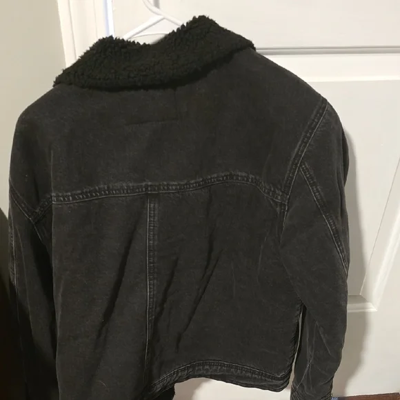 Lucky Brand Black Jean Jacket Contemporary Style - Picture 3 of 3